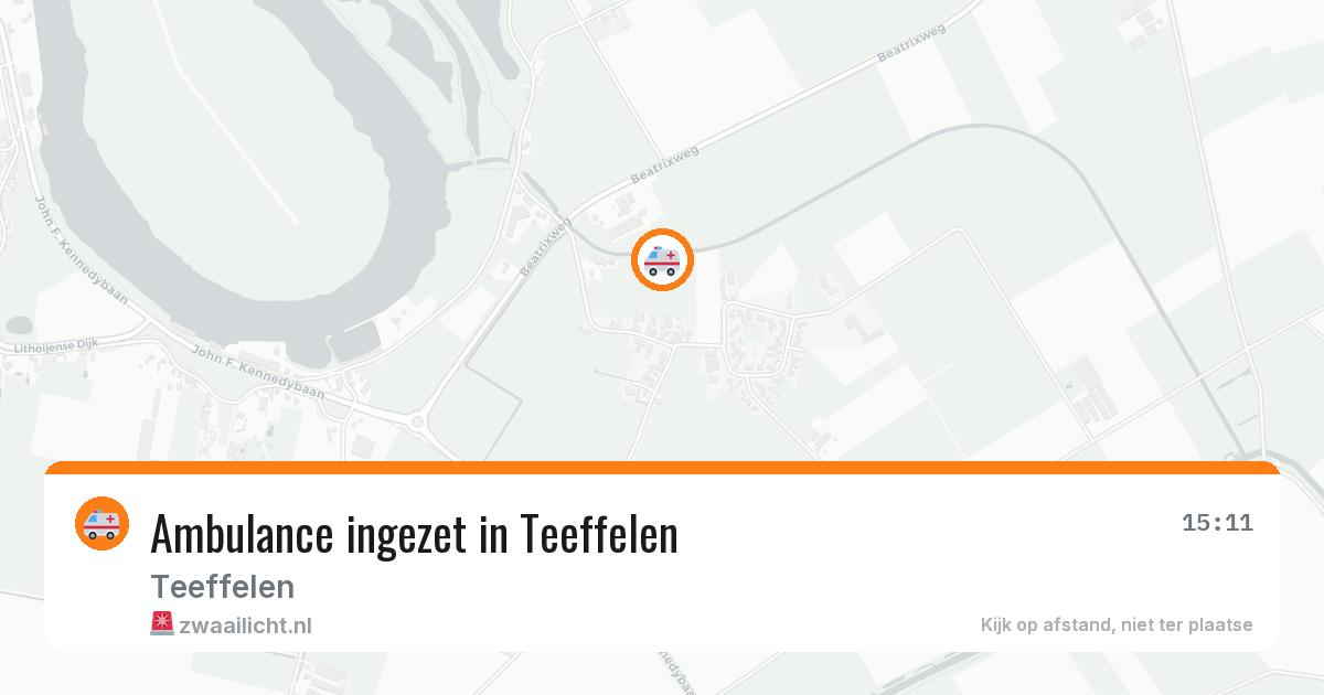 Ambulance ingezet in Teeffelen — 28 mrt 2026