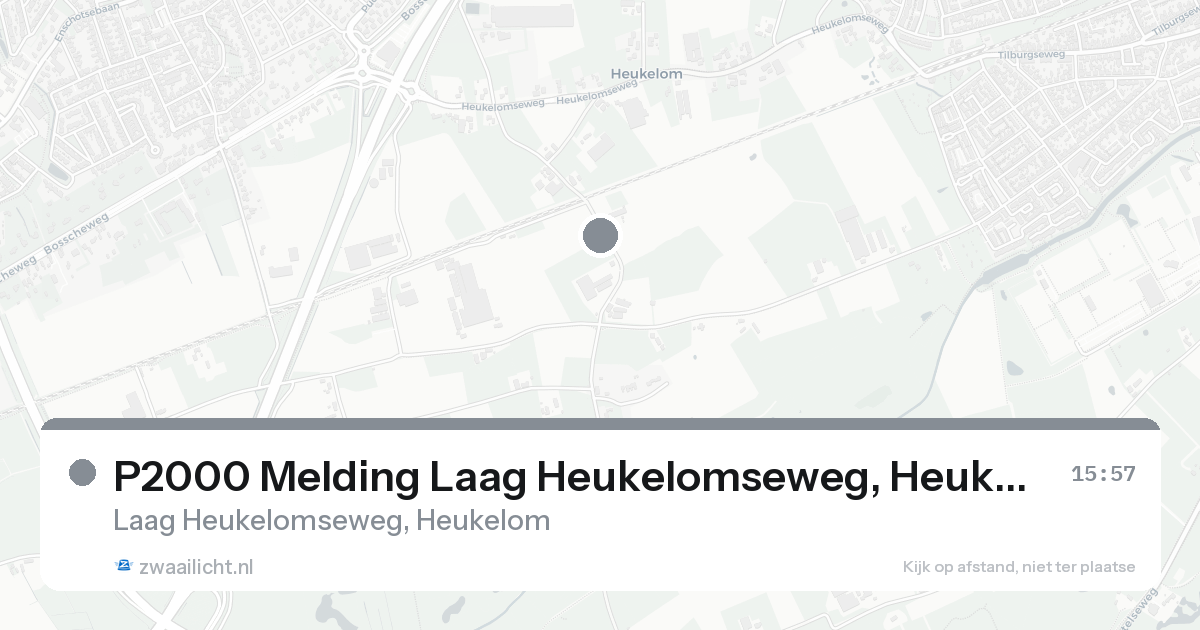 P2000 Melding Laag Heukelomseweg, Heukelom — 11 aug 2026