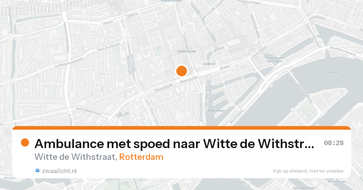 Ambulance met spoed naar Witte de Withstraat in Rotterdam — 13 jul 2026
