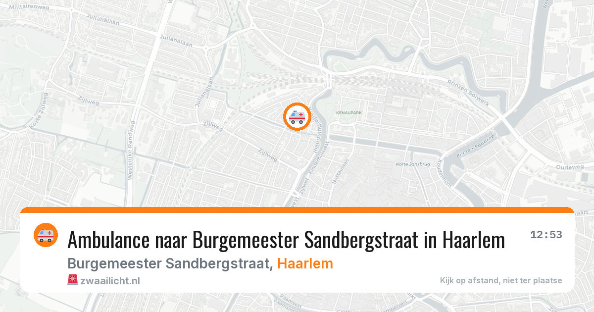 Ambulance naar Burgemeester Sandbergstraat in Haarlem — 26 mrt 2026