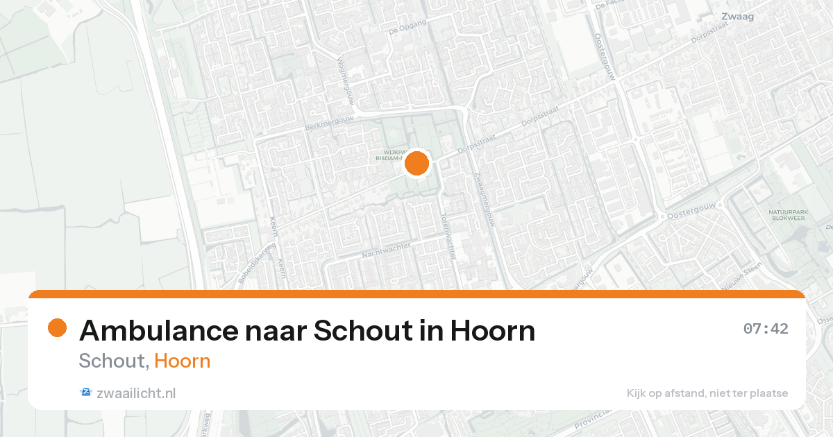 Ambulance naar Schout in Hoorn — 21 aug 2026