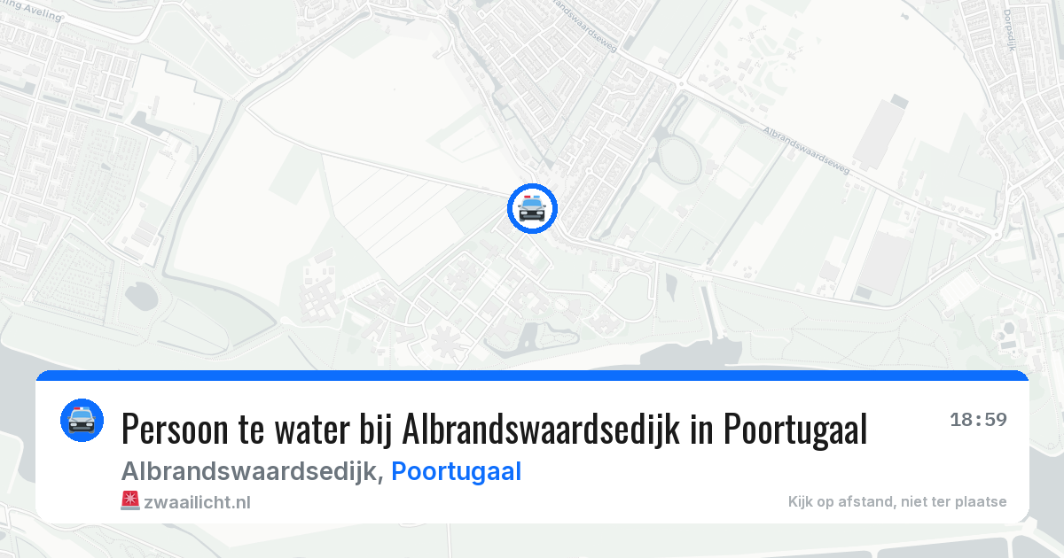 Persoon te water bij Albrandswaardsedijk in Poortugaal — 5 mei 2026