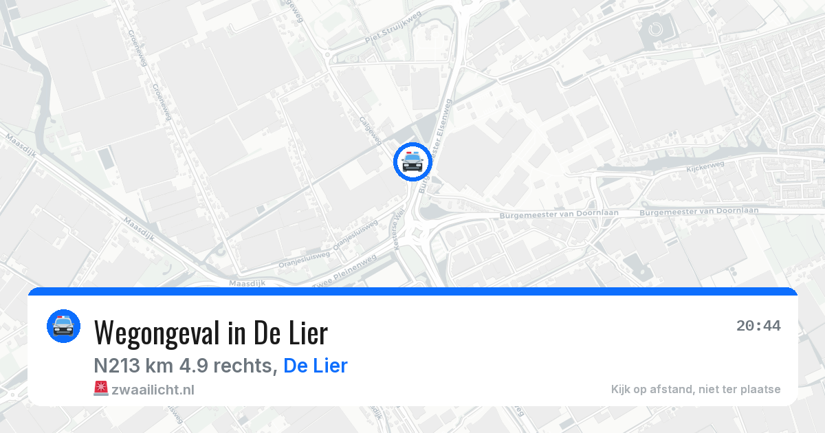 Wegongeval in De Lier — 13 aug 2026