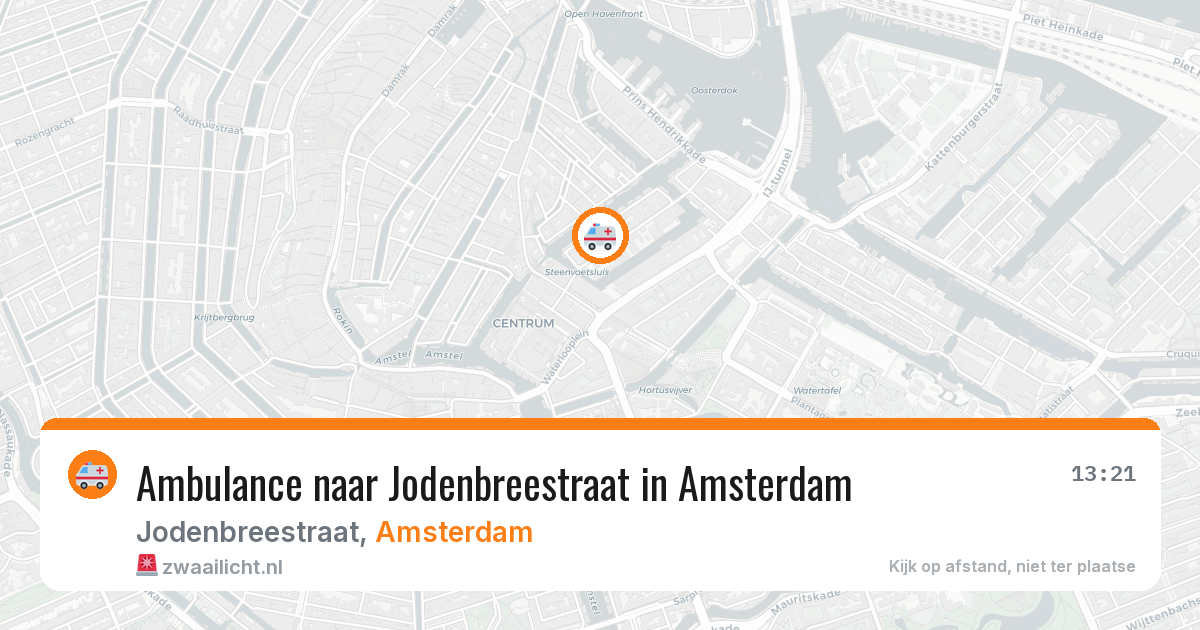 Ambulance naar Jodenbreestraat in Amsterdam — 7 jun 2026