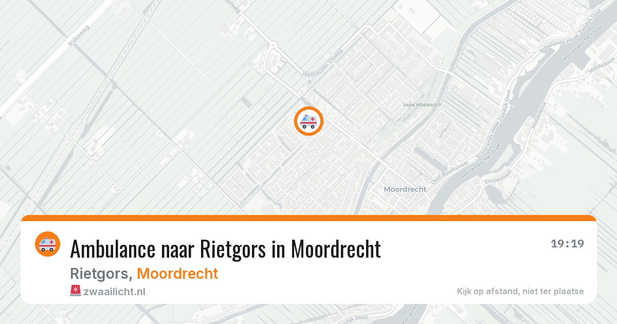 Ambulance naar Rietgors in Moordrecht — 9 apr 2026