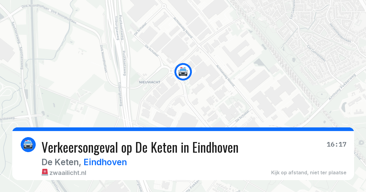 Verkeersongeval op De Keten in Eindhoven — 6 jun 2026