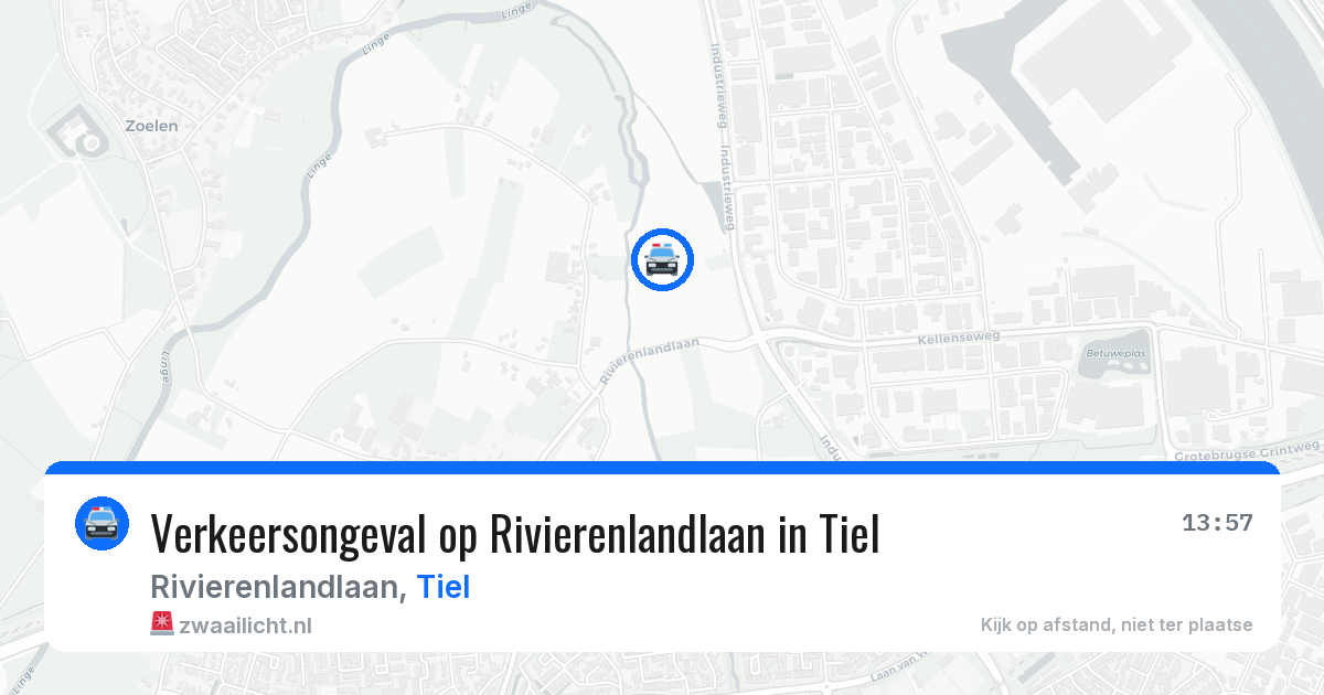 Verkeersongeval op Rivierenlandlaan in Tiel — 22 jan 2026