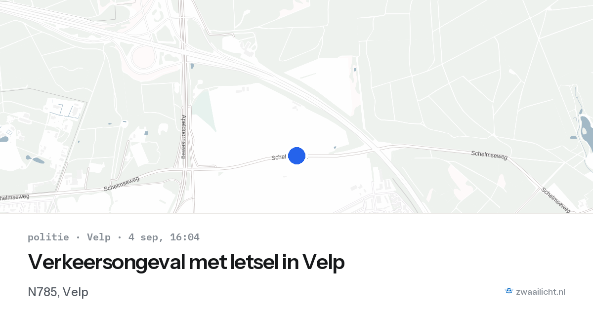 Verkeersongeval met letsel in Velp — 4 sep 2026