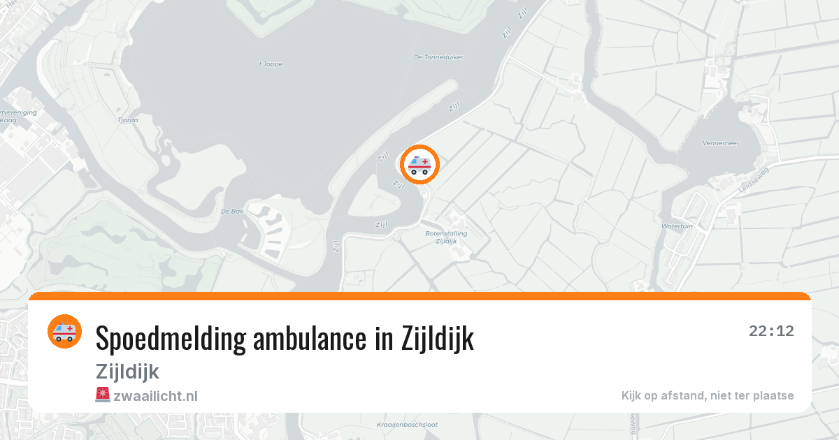 Spoedmelding ambulance in Zijldijk — 15 mei 2026