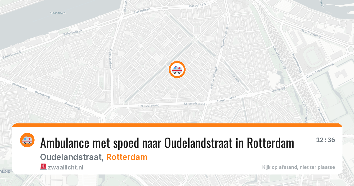 Ambulance met spoed naar Oudelandstraat in Rotterdam — 16 mrt 2026