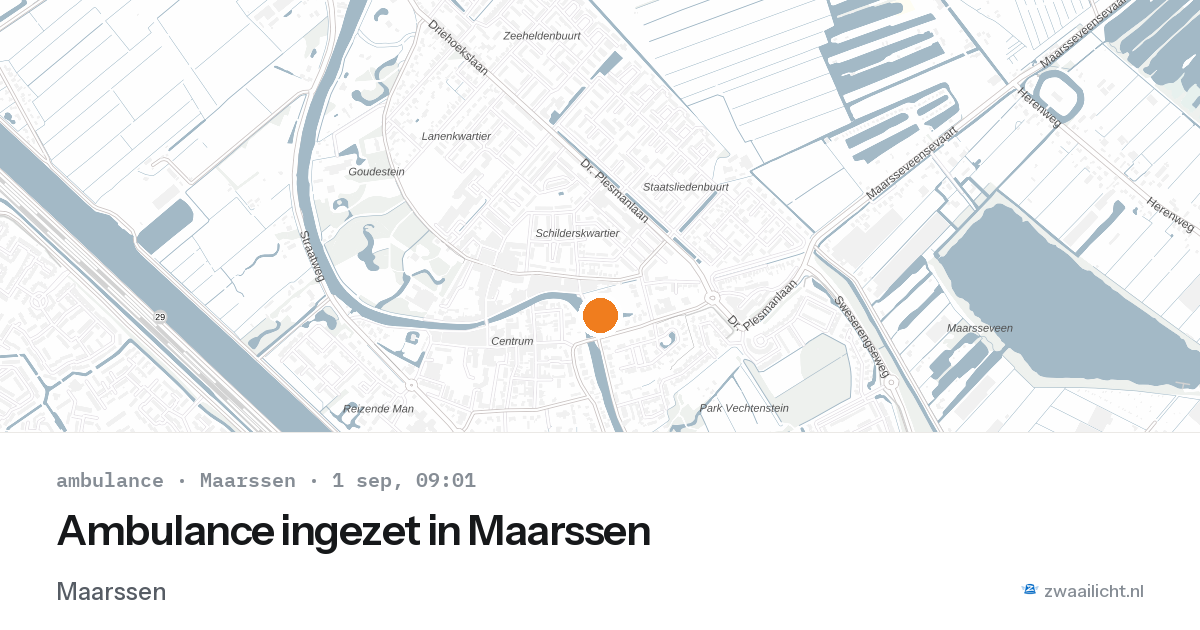 Ambulance ingezet in Maarssen — 1 sep 2026