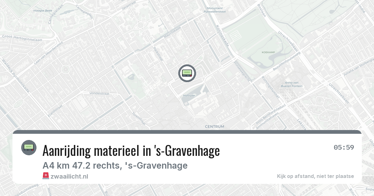 Aanrijding materieel in 's-Gravenhage — 8 feb 2026