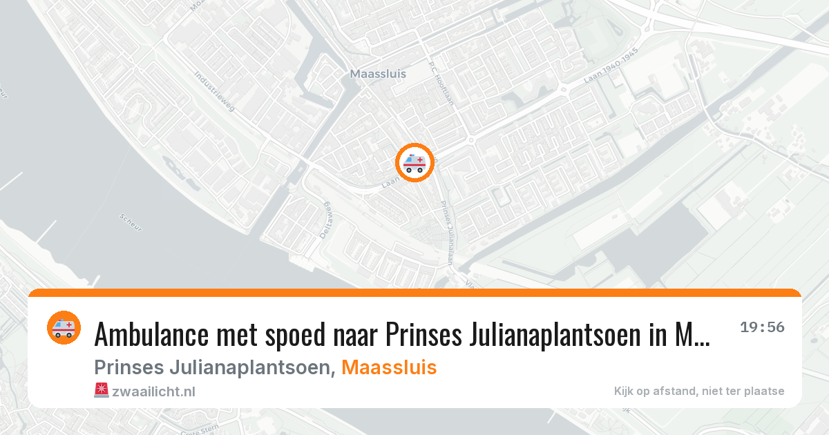 Ambulance met spoed naar Prinses Julianaplantsoen in Maassluis — 4 apr 2026