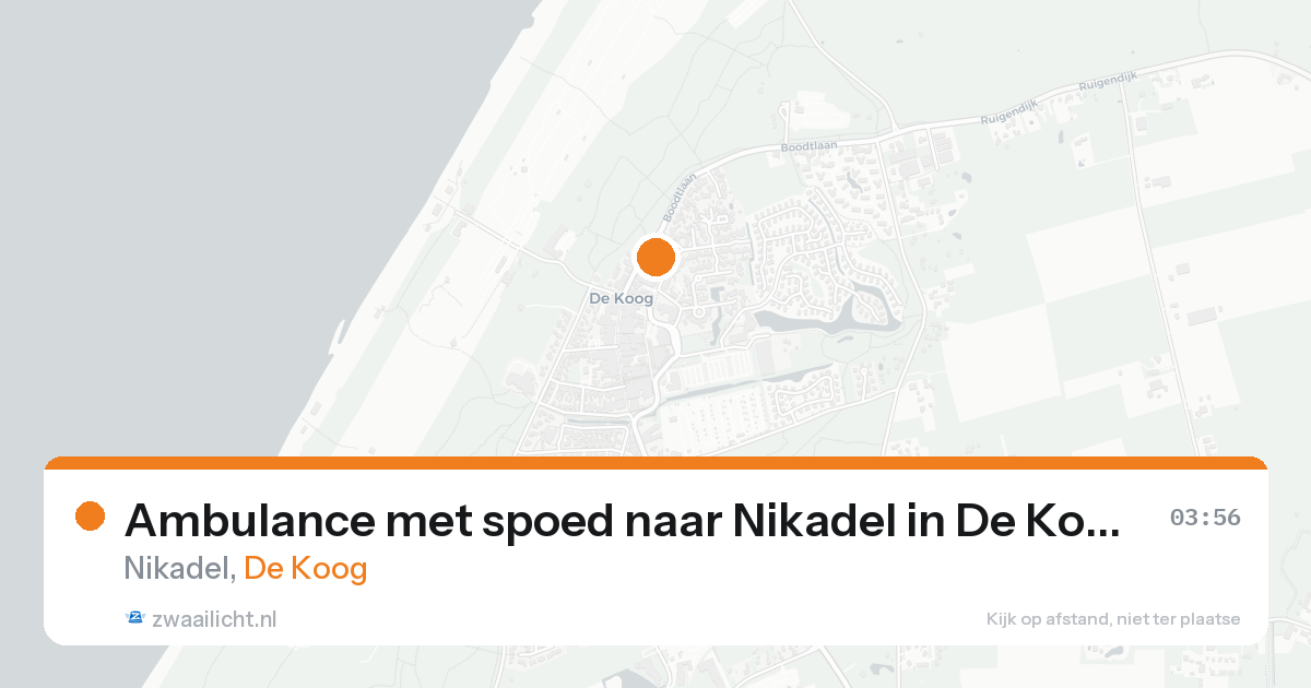 Ambulance met spoed naar Nikadel in De Koog — 23 aug 2026