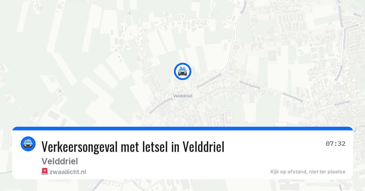 Verkeersongeval met letsel in Velddriel — 3 feb 2026