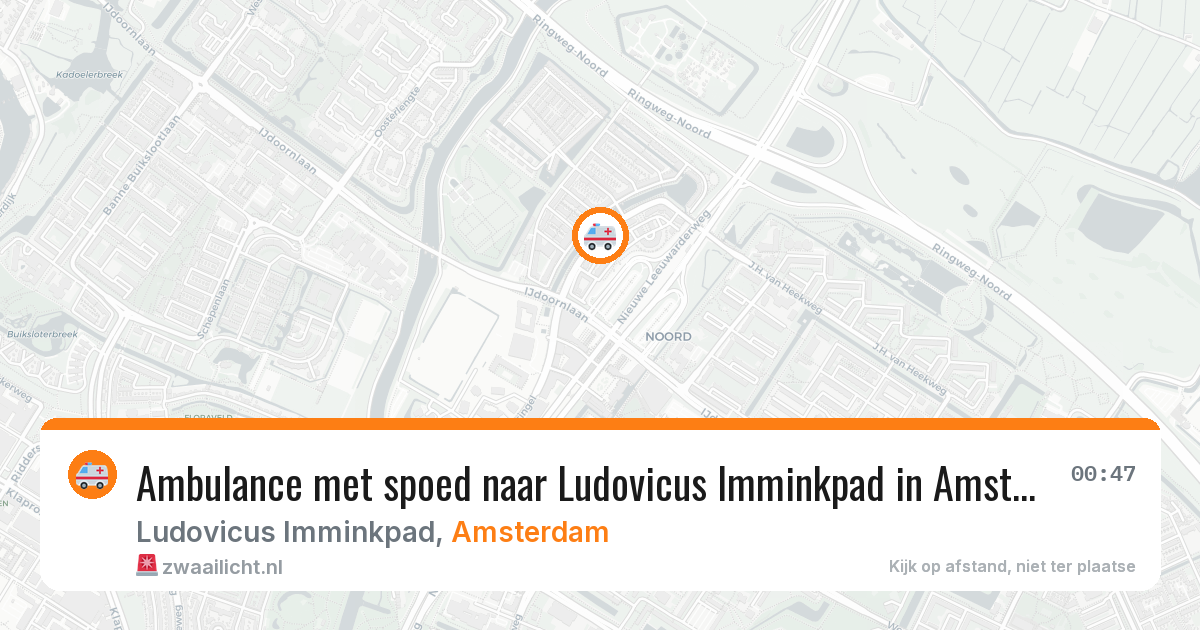 Ambulance met spoed naar Ludovicus Imminkpad in Amsterdam — 13 aug 2026