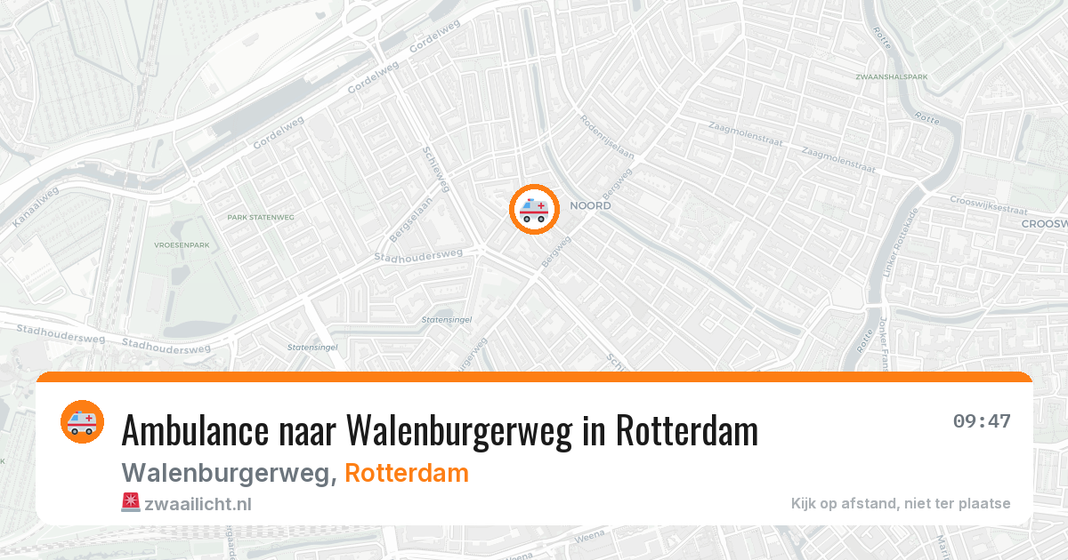 Ambulance naar Walenburgerweg in Rotterdam — 20 mei 2026