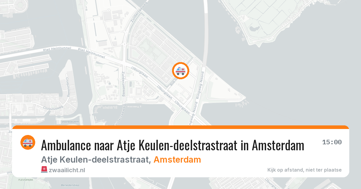 Ambulance naar Atje Keulen-deelstrastraat in Amsterdam — 14 aug 2026