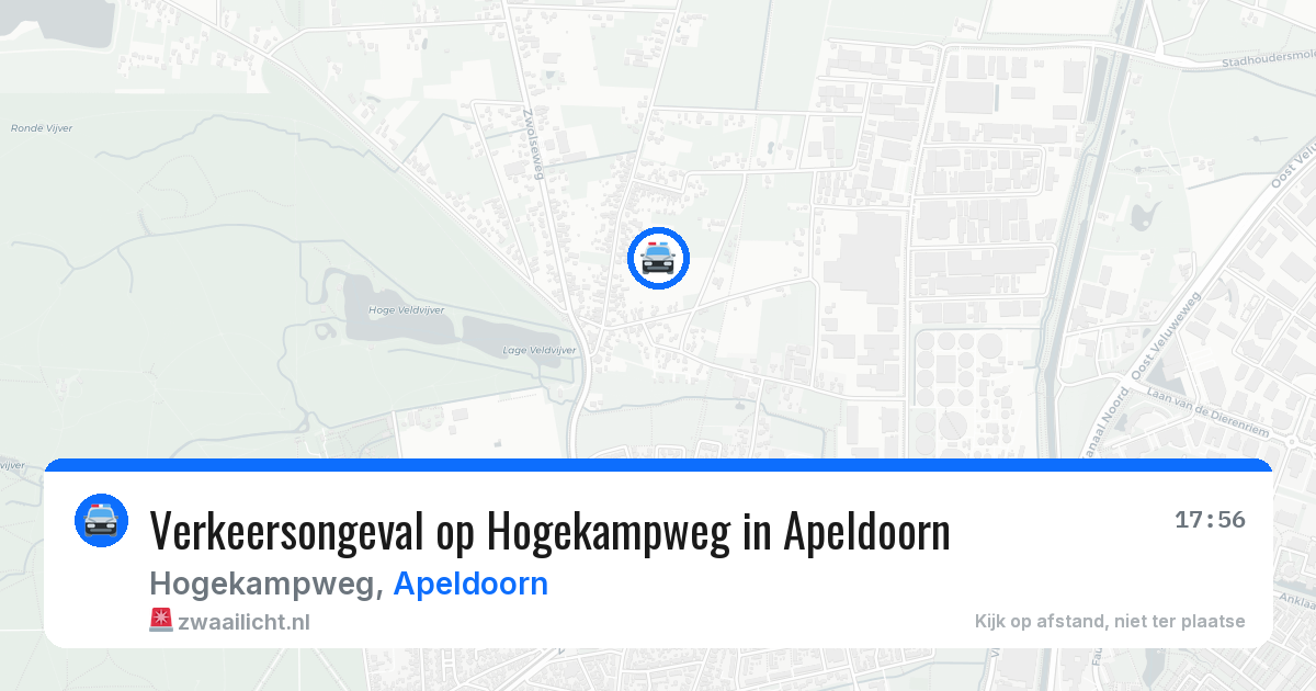 Verkeersongeval op Hogekampweg in Apeldoorn — 1 aug 2026