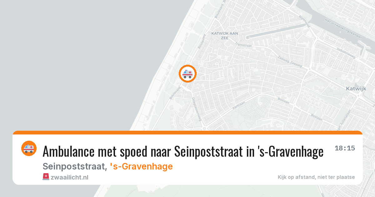Ambulance met spoed naar Seinpoststraat in 's-Gravenhage — 10 feb 2026