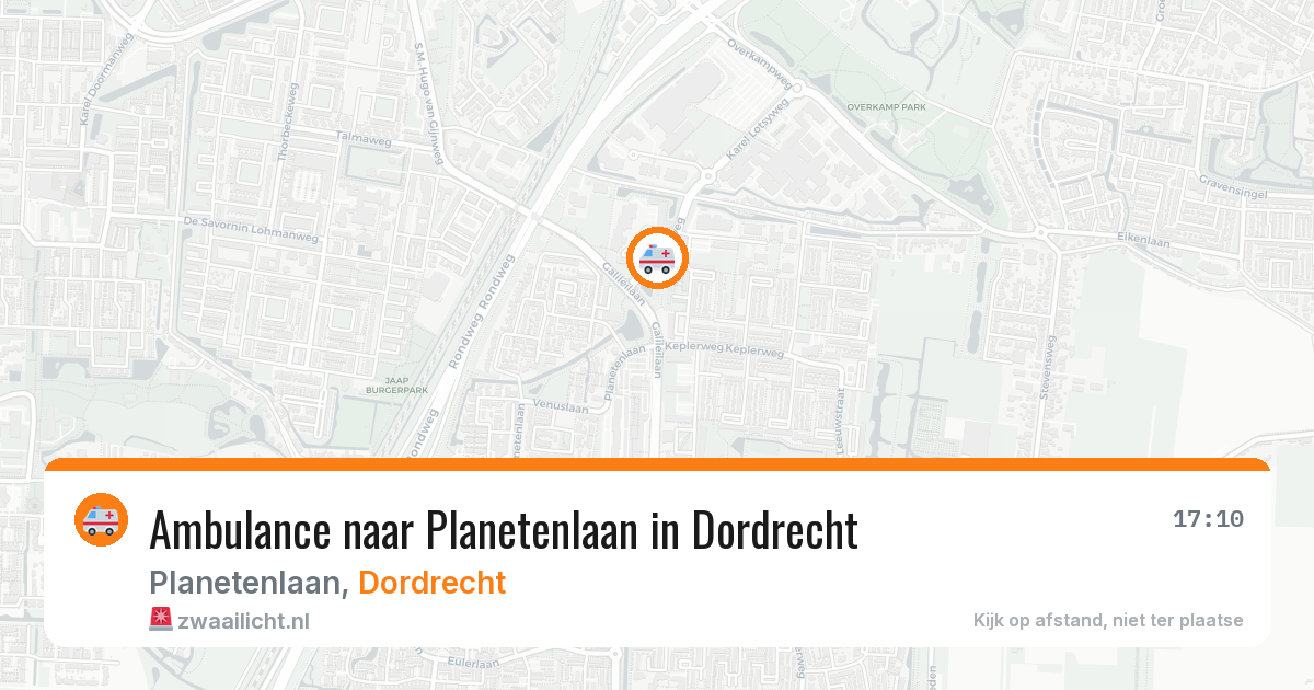 Ambulance naar Planetenlaan in Dordrecht — 15 jul 2026