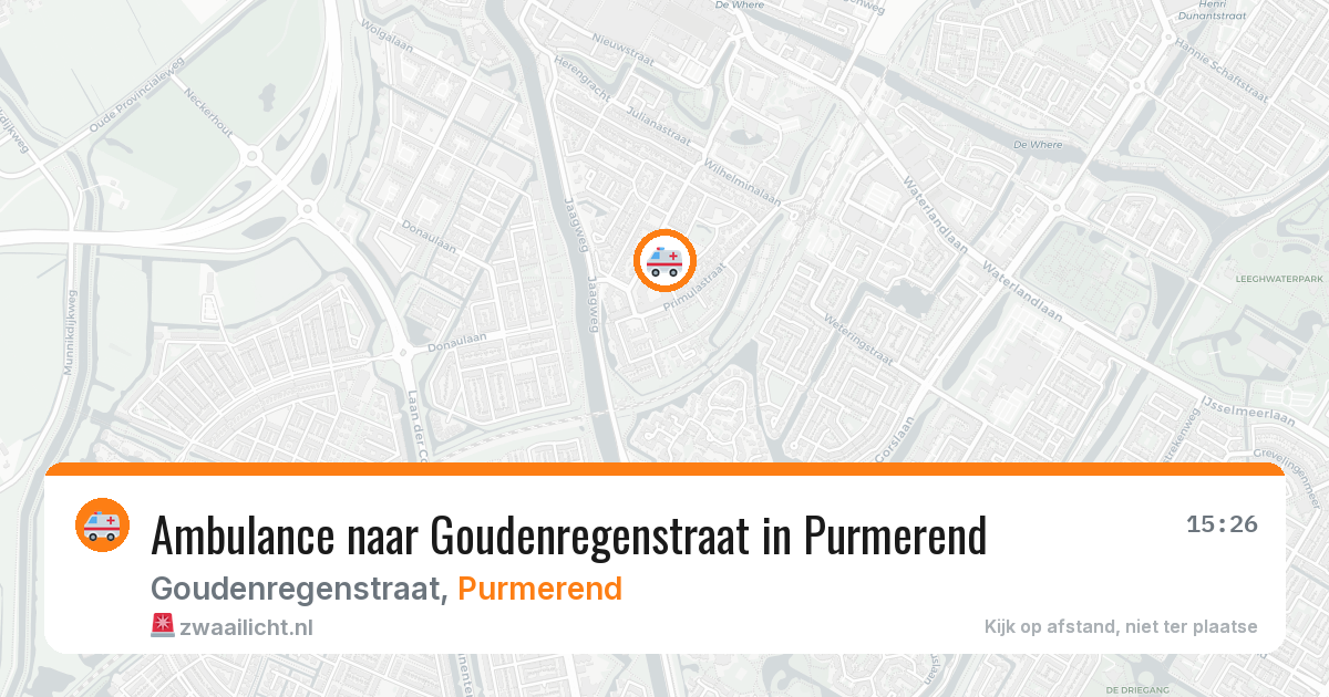 Ambulance naar Goudenregenstraat in Purmerend — 3 mei 2026