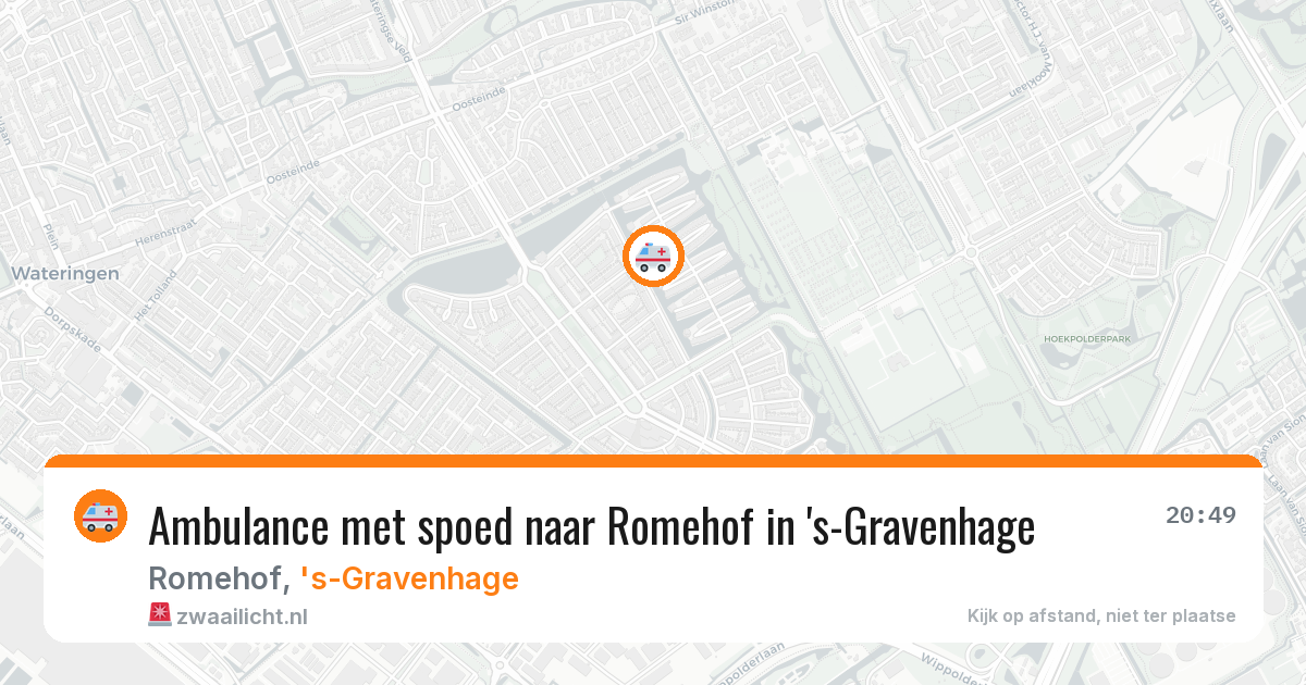 Ambulance met spoed naar Romehof in 's-Gravenhage — 13 jun 2026
