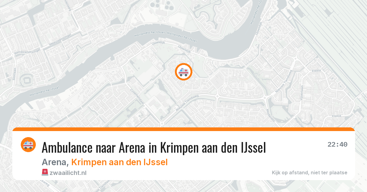 Ambulance naar Arena in Krimpen aan den IJssel — 28 mei 2026