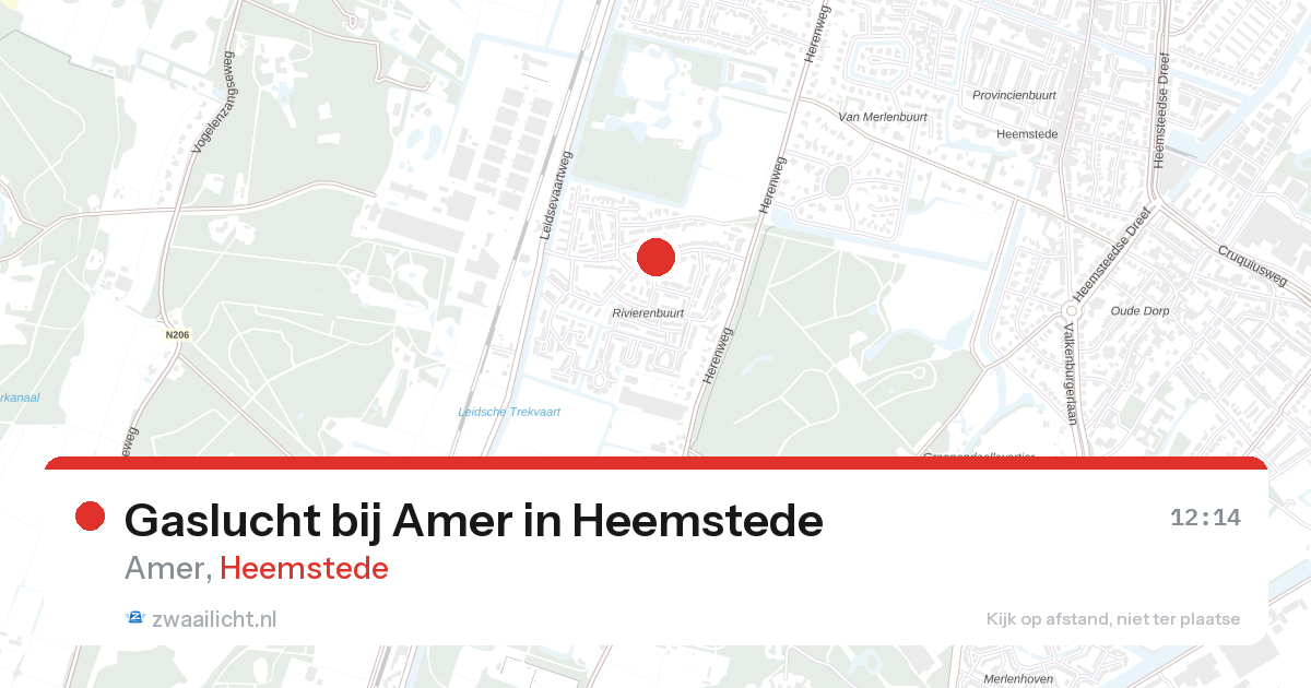 Gaslucht bij Amer in Heemstede — 27 aug 2026