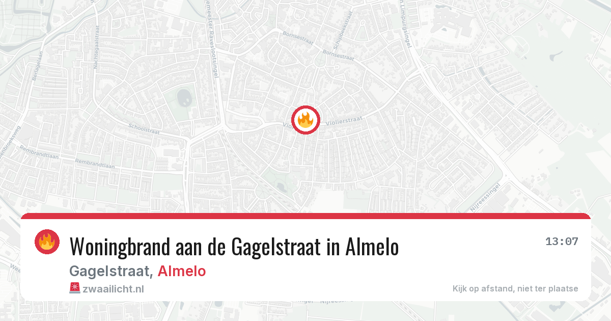 Woningbrand aan de Gagelstraat in Almelo — 5 mei 2026