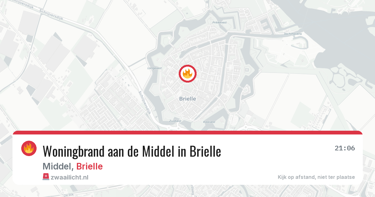 Woningbrand aan de Middel in Brielle — 8 mei 2026