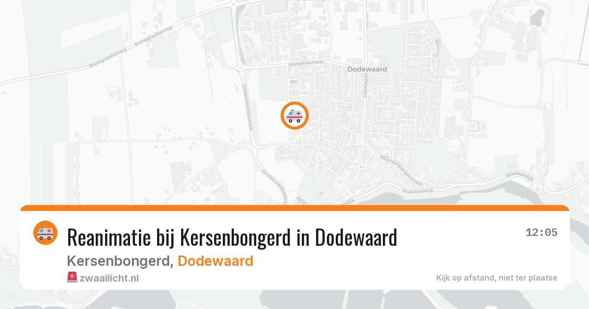 Reanimatie bij Kersenbongerd in Dodewaard — 28 mei 2026