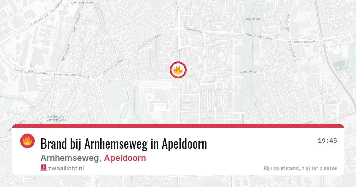 Brand bij Arnhemseweg in Apeldoorn — 13 aug 2026
