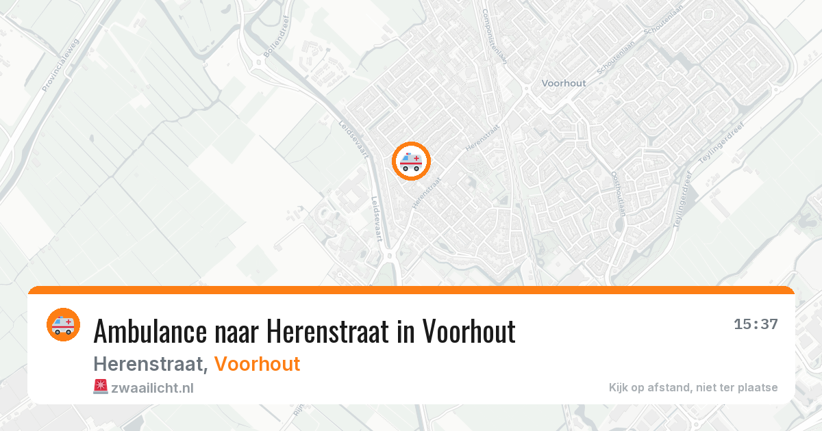 Ambulance naar Herenstraat in Voorhout — 28 mrt 2026