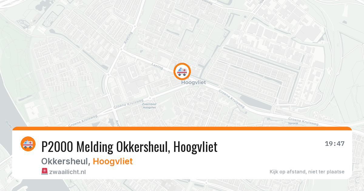 P2000 Melding Okkersheul, Hoogvliet — 1 jul 2026