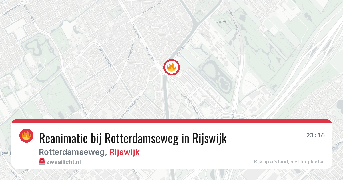 Reanimatie bij Rotterdamseweg in Rijswijk — 30 mrt 2026
