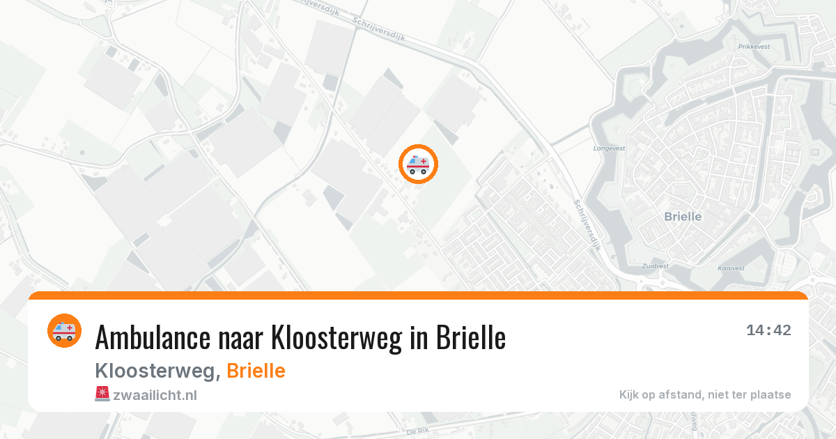 Ambulance naar Kloosterweg in Brielle — 13 mei 2026