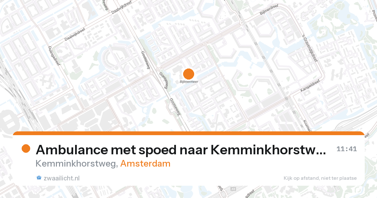 Ambulance met spoed naar Kemminkhorstweg in Amsterdam — 28 aug 2026
