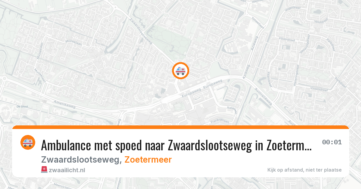 Ambulance met spoed naar Zwaardslootseweg in Zoetermeer — 5 mrt 2026