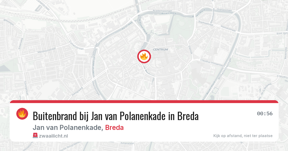 Buitenbrand bij Jan van Polanenkade in Breda — 14 jul 2026