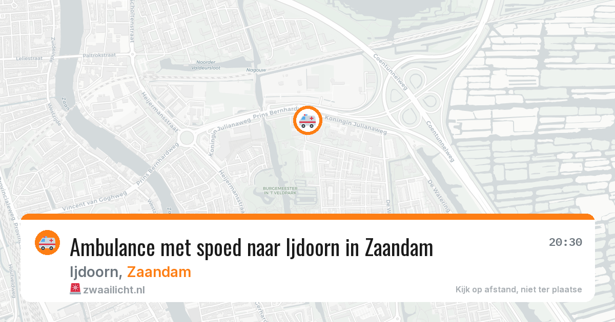 Ambulance met spoed naar Ijdoorn in Zaandam — 11 aug 2026