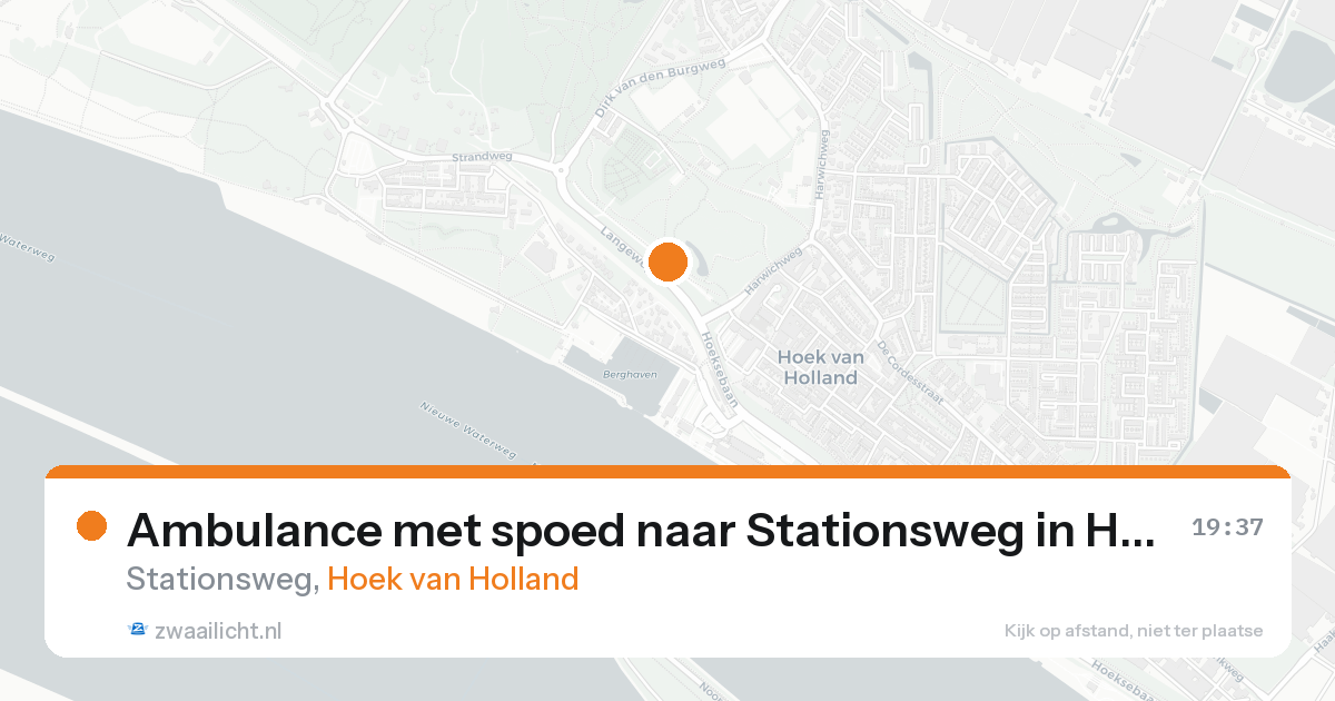 Ambulance met spoed naar Stationsweg in Hoek van Holland — 23 aug 2026