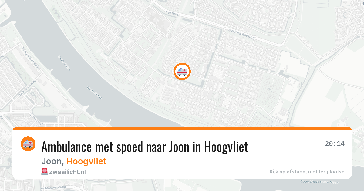 Ambulance met spoed naar Joon in Hoogvliet — 15 mei 2026