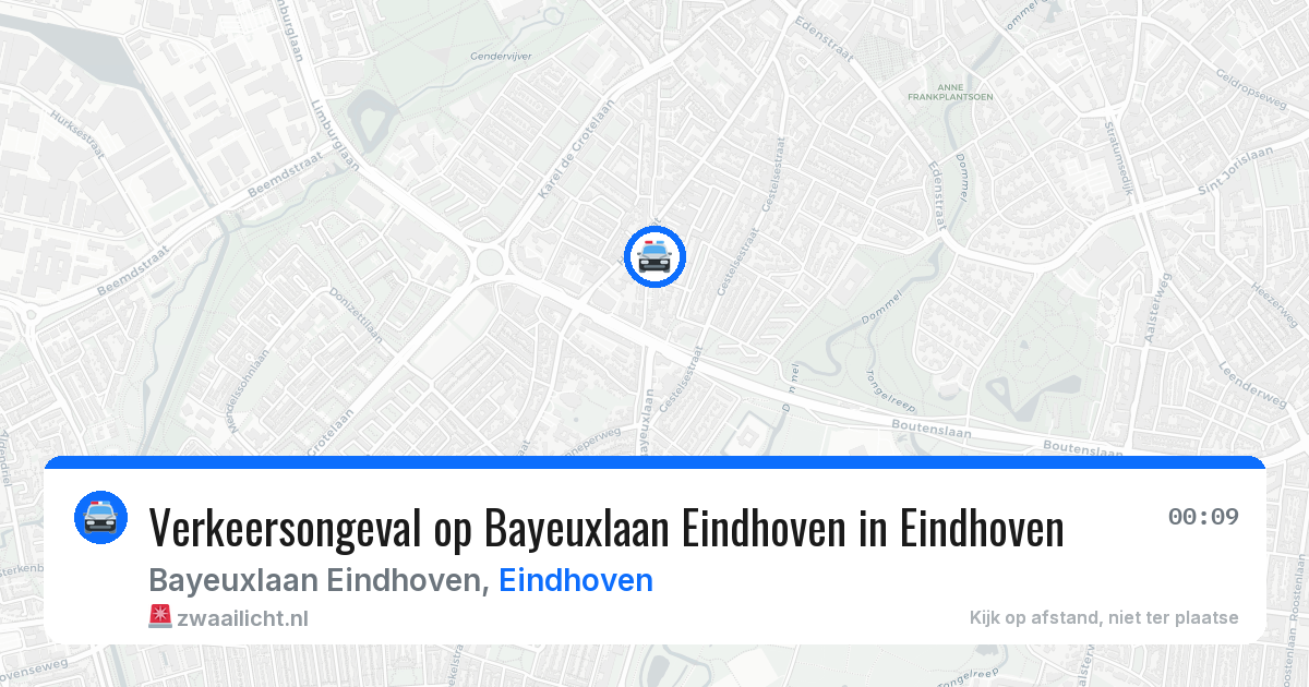 Verkeersongeval op Bayeuxlaan Eindhoven in Eindhoven — 24 apr 2026