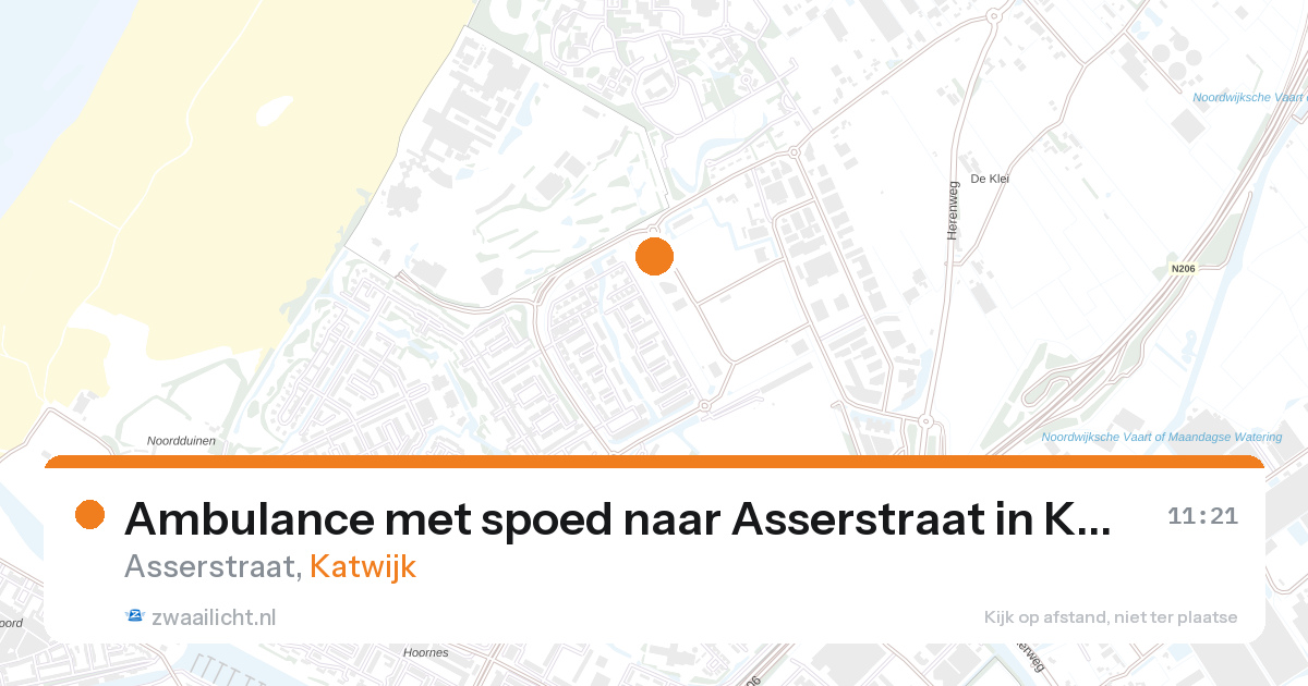 Ambulance met spoed naar Asserstraat in Katwijk — 14 mei 2026