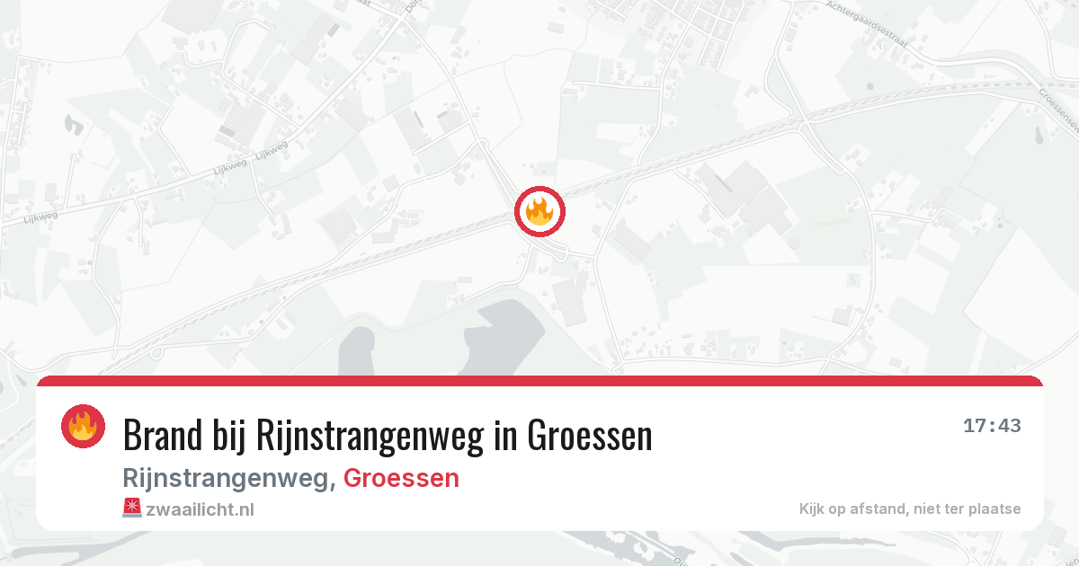 Brand bij Rijnstrangenweg in Groessen — 26 jun 2026