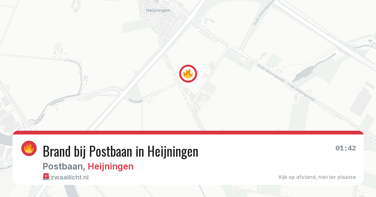 Brand bij Postbaan in Heijningen — 24 jun 2026