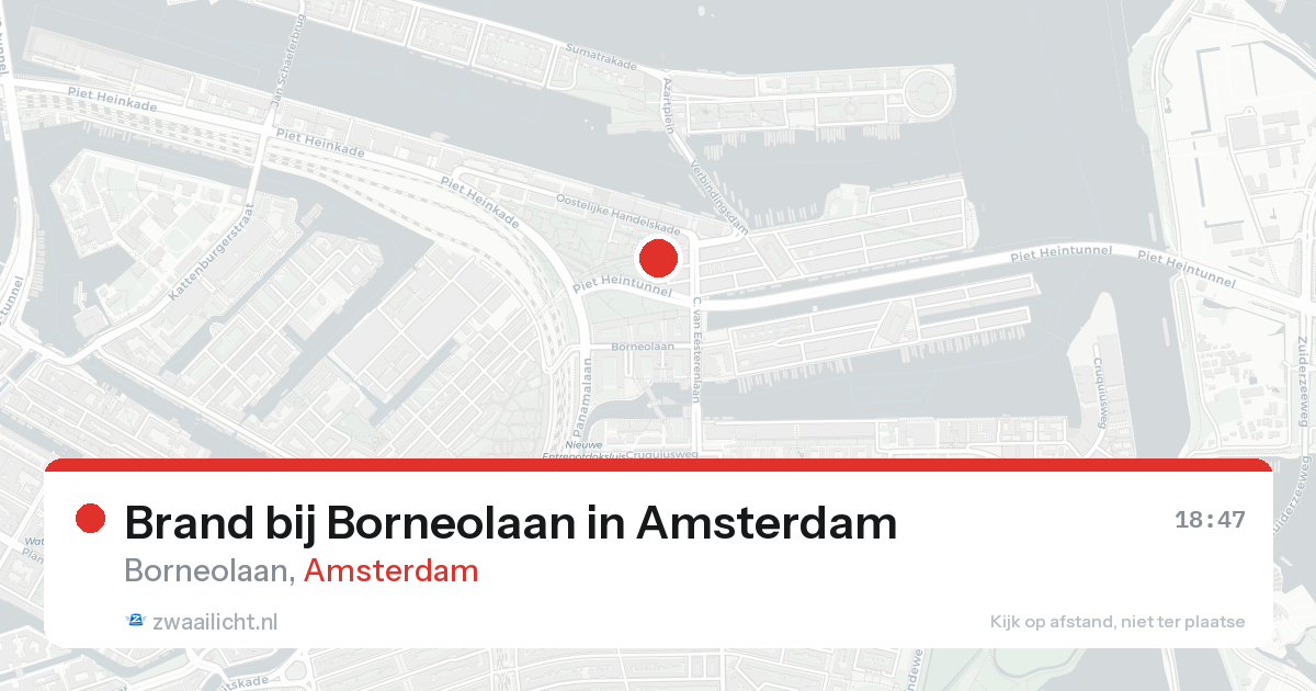 Brand bij Borneolaan in Amsterdam — 21 aug 2026