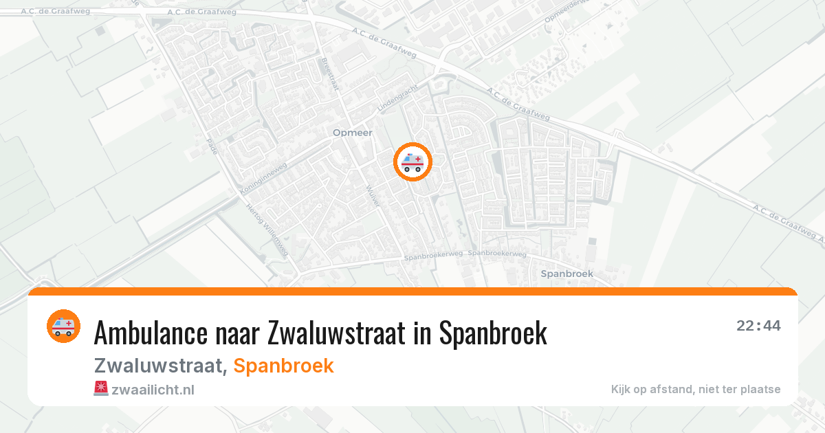 Ambulance naar Zwaluwstraat in Spanbroek — 23 jul 2026