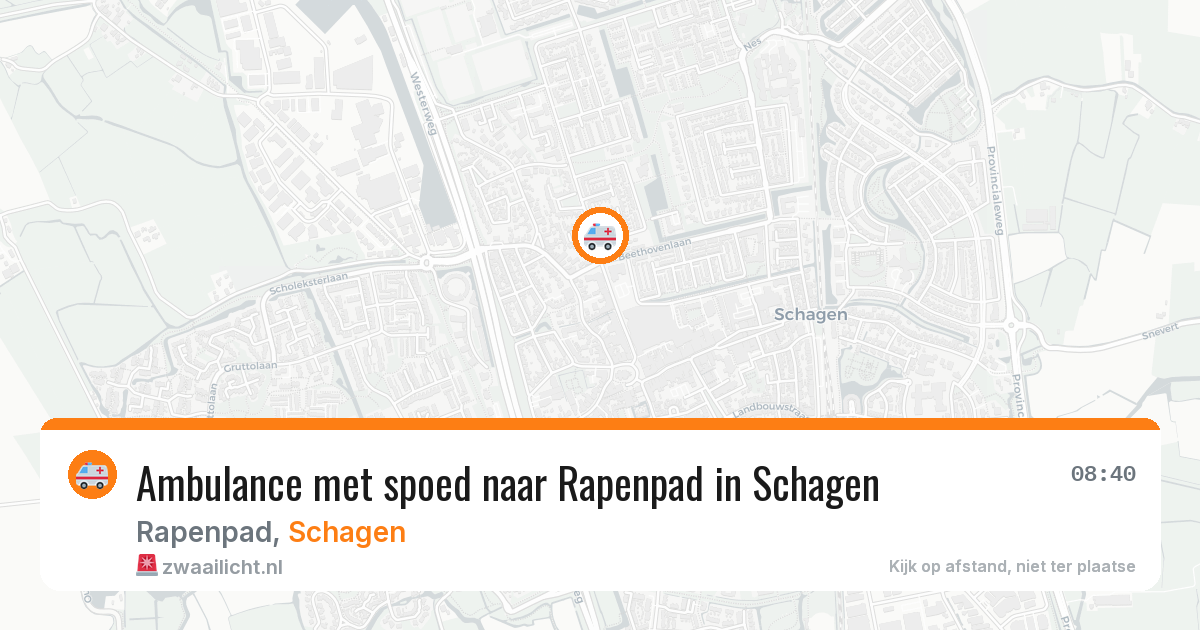 Ambulance met spoed naar Rapenpad in Schagen — 17 apr 2026